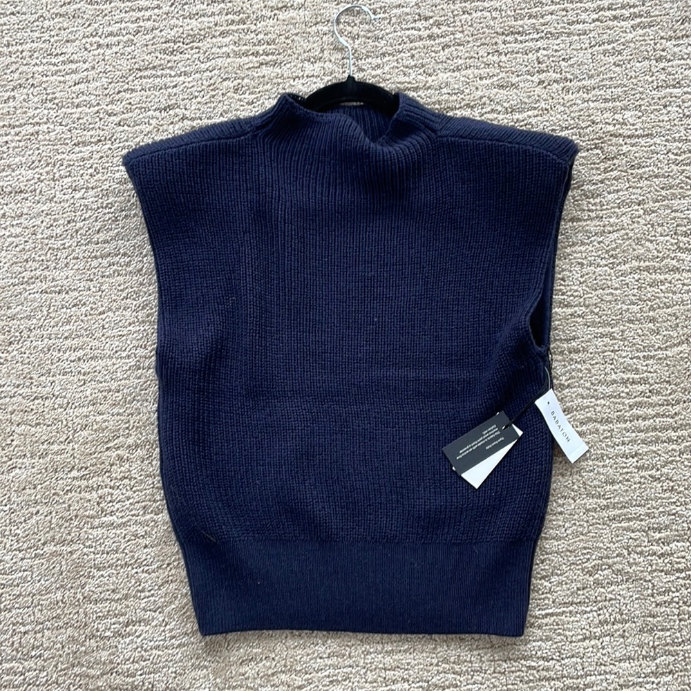 Aritzia Babaton Navy Sweater Vest